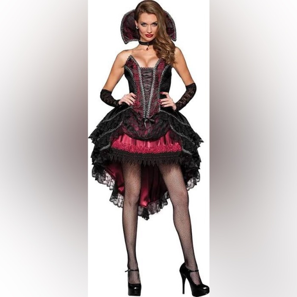 Sexy Adult Halloween InCharacter Deluxe Vampire's Vixen Gothic Vampiress Costume